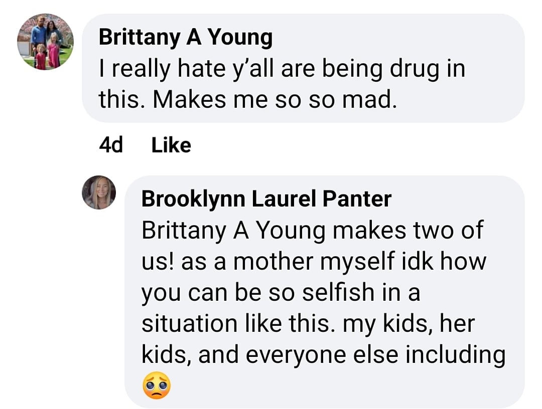 brooklyn panter's comments on her facebook post