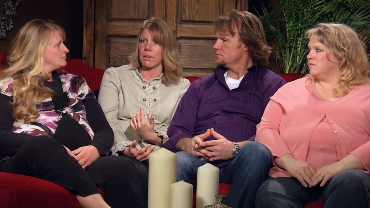 christine, meri, kody, and janelle brown film the first episode of sister wives