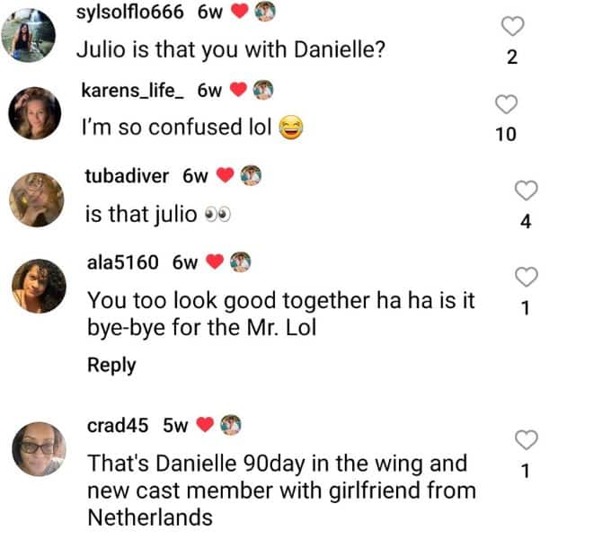 90 day fiance: the other way viewers comment on daniele gates' and julio moya's photo
