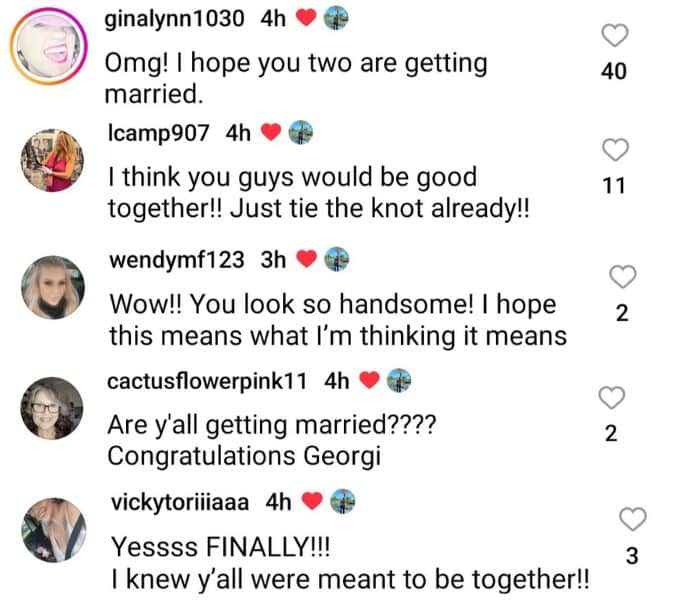 georgi rusev's instagram followers comment on his possible wedding