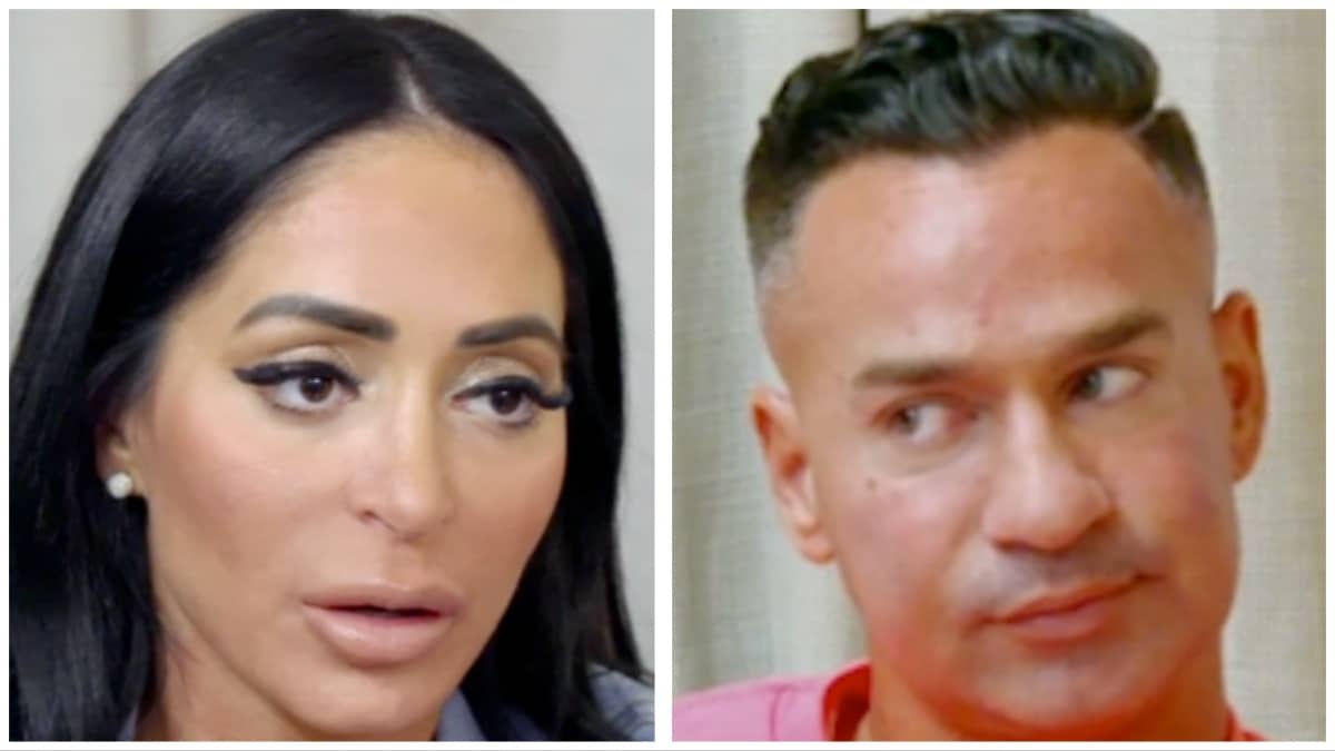angelina pivarnick and mike sorrentino during jersey shore family vacation