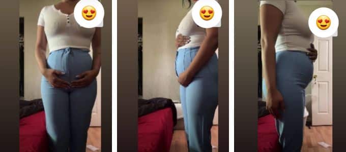karine staehle instagram story photos of baby bump