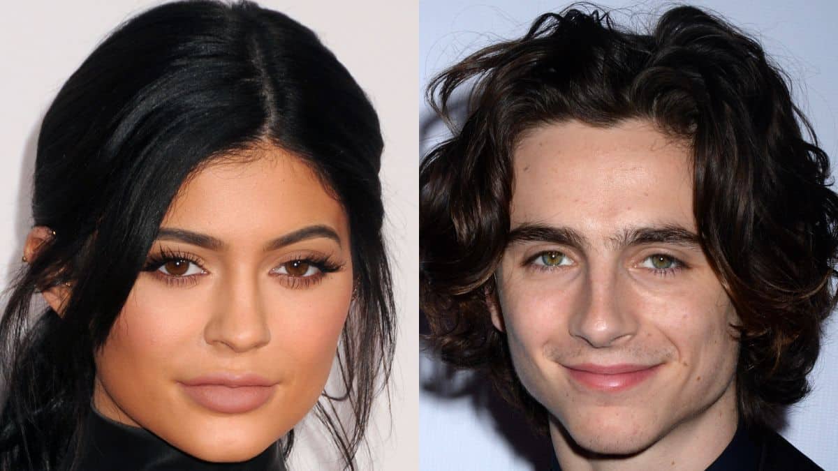 The Kardashians star Kylie Jenner and actor Timothee Chalamet close-up