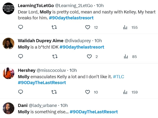 90 day: the last resort viewers tweet about molly hopkins and kelly brown