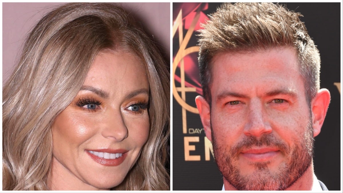 Kelly Ripa and Jesse Palmer at different functions.