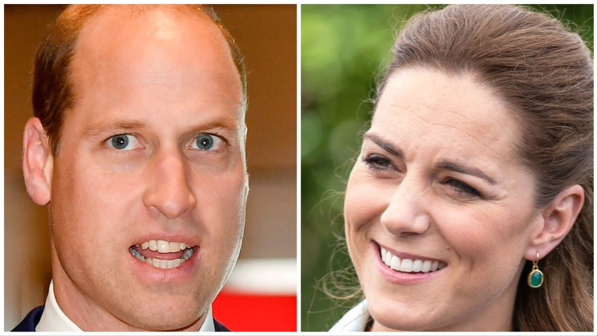 Prince William and Kate Middleton at separate events.