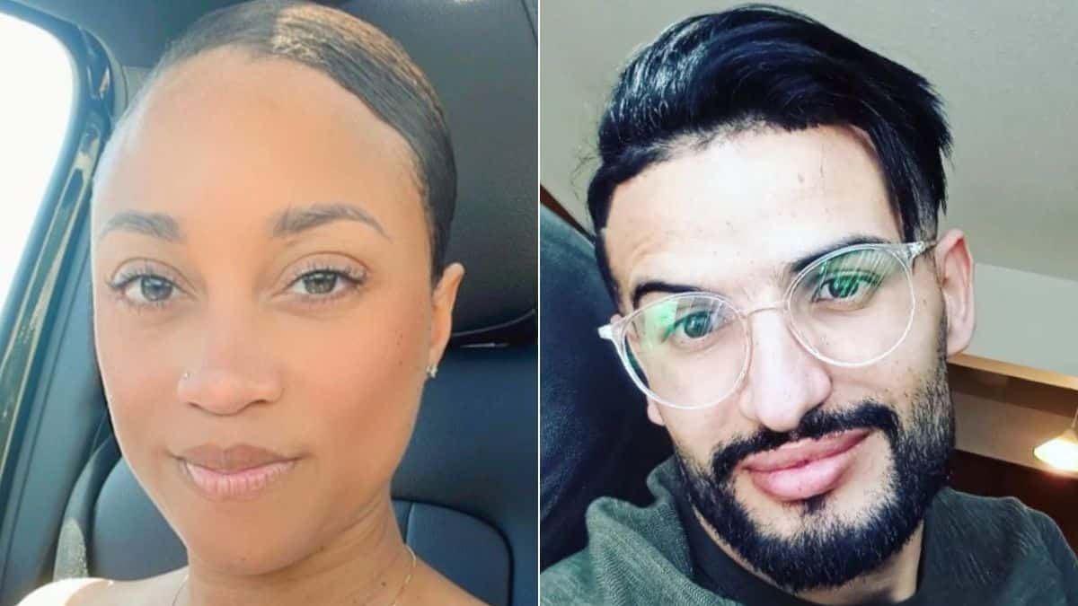 90 Day Fiance stars Memphis Smith and Hamza Moknii Instagram selfies.