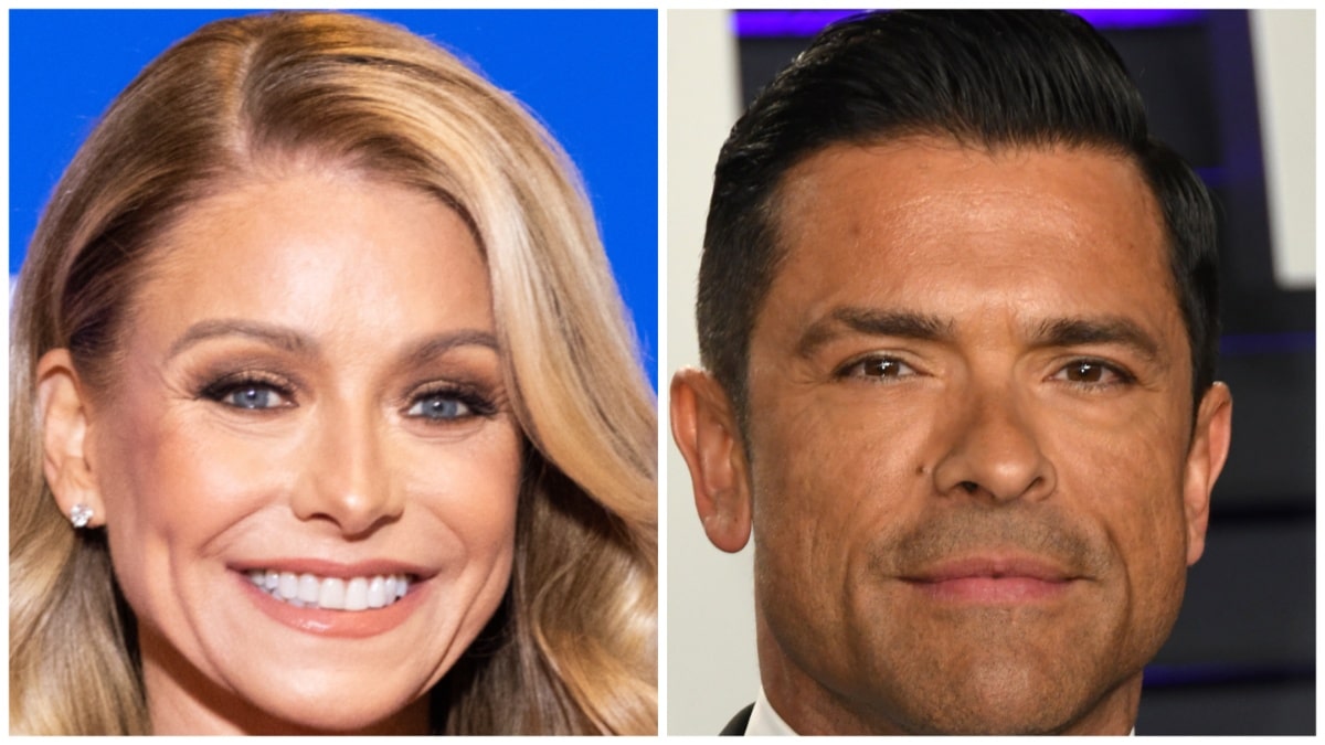 Kelly Ripa and Mark Consuelos at separate events.