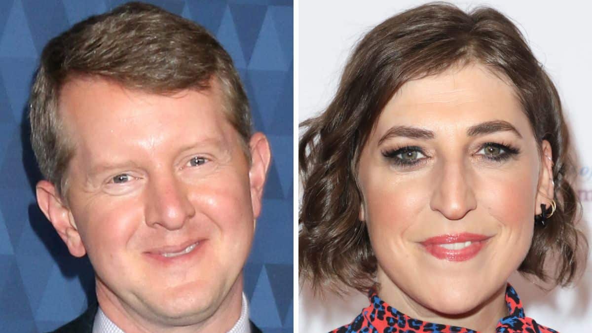 Ken Jennings and Mayim on the red carpet