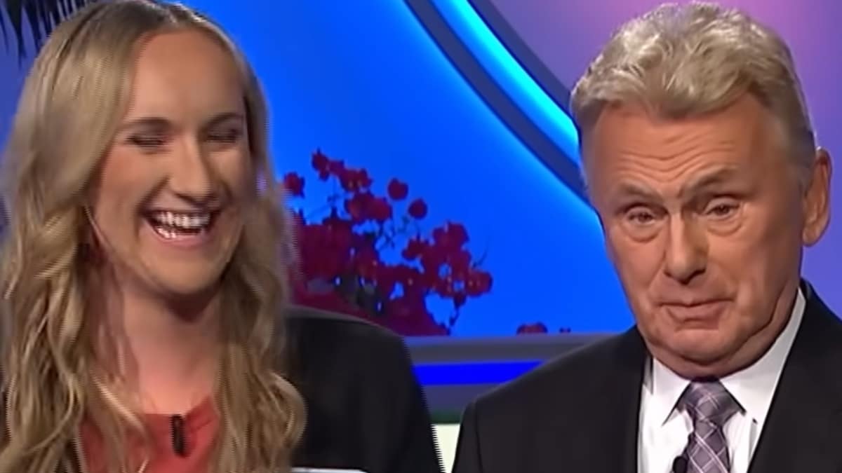 Pat Sajak and contestant Jill on Wheel of Fortune