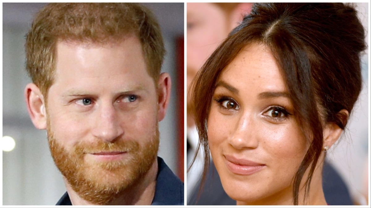 Prince Harry and Meghan Markle at separate events
