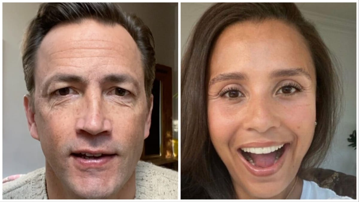 andrew shue and marilee fiebig face shots from instagram posts