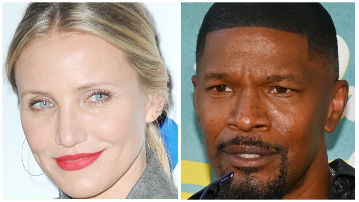 cameron diaz and jamie foxx face shots from rachel ray event and world premiere of netflix movie day shift