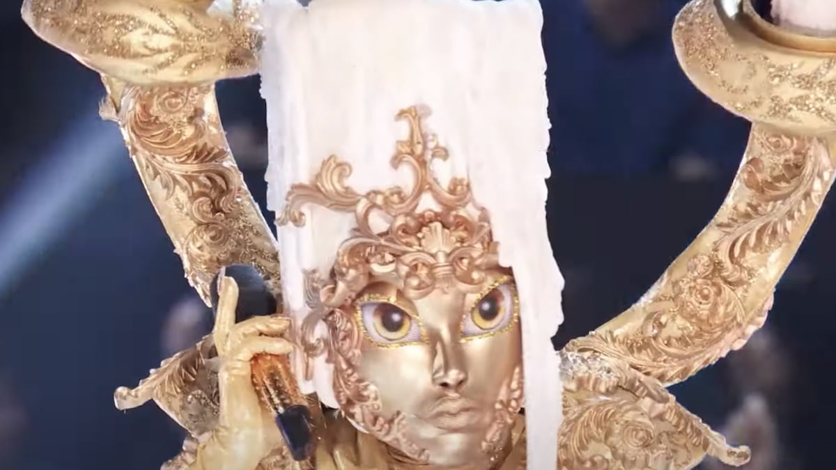 candelabra face shot from the masked singer season 10 episode