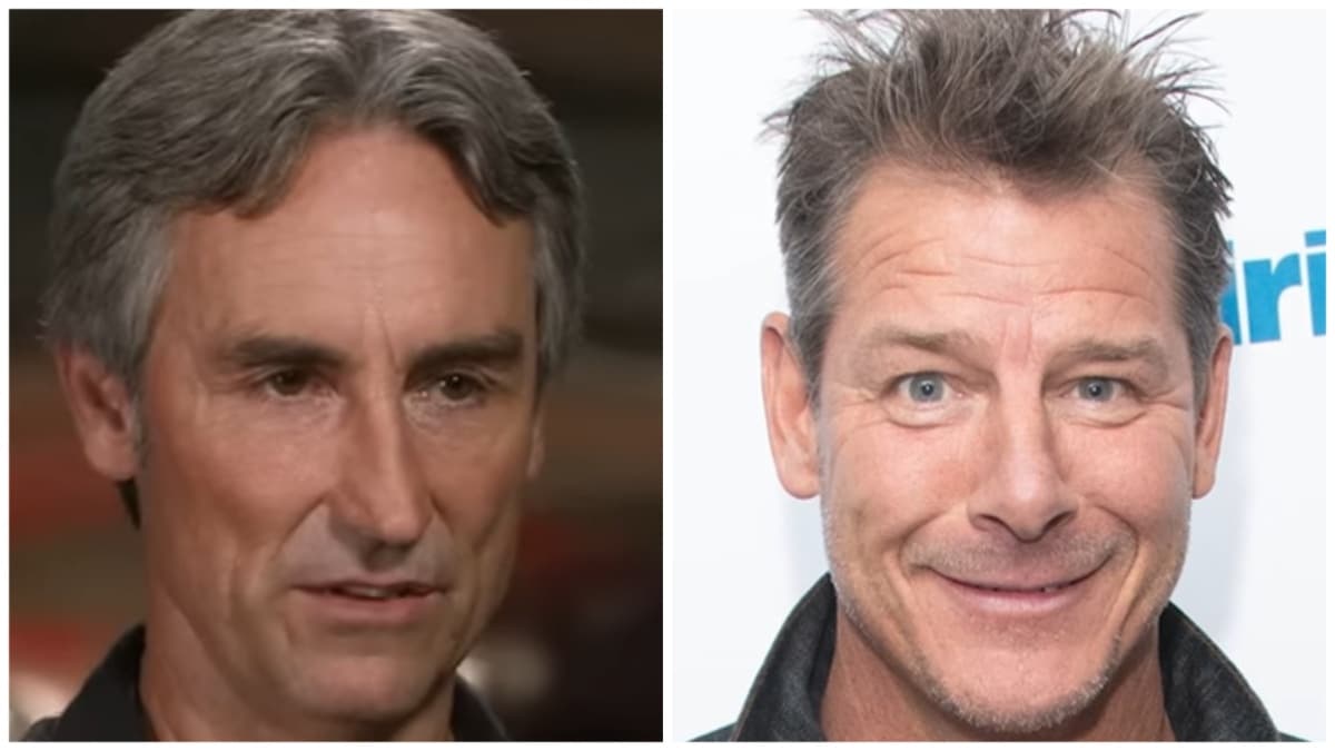 Mike Wolfe and Ty Pennington at different events.
