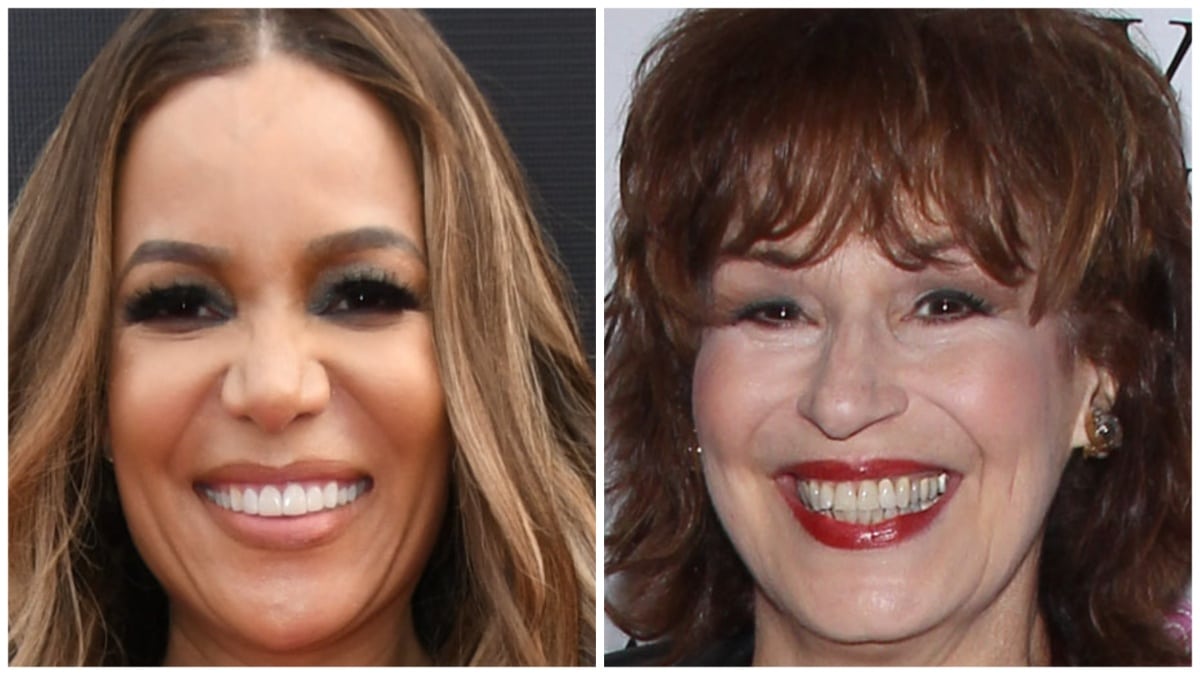 Sunny Hostin and Joy Behar at different events.