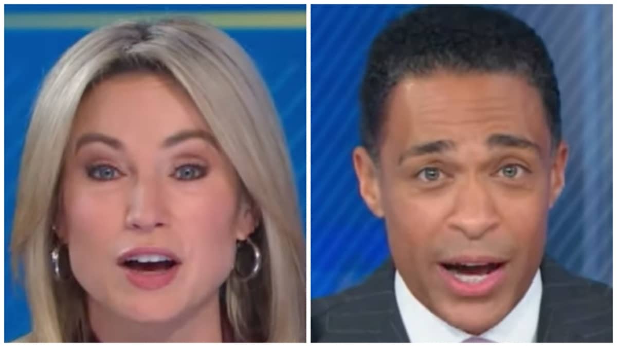 amy robach and tj holmes during abc gma segments