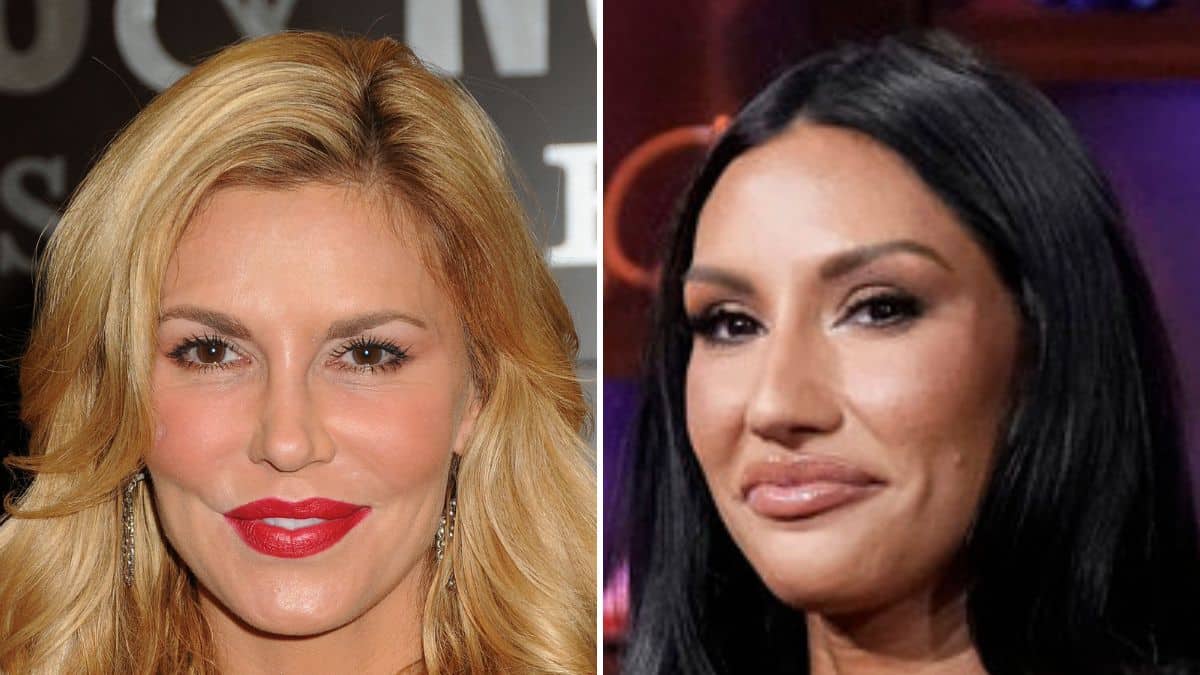 RHOBH alum Brandi Glanville at a at Barnes & Noble book signing, 2014, and Monica Garcia screenshot