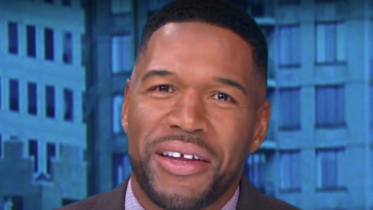 gma star michael strahan face shot from abc gma episode