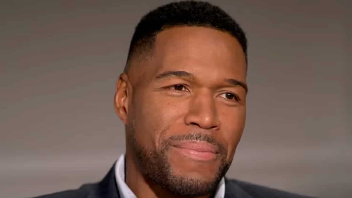michael strahan face shot during abc gma episode on thursday january 11 2024