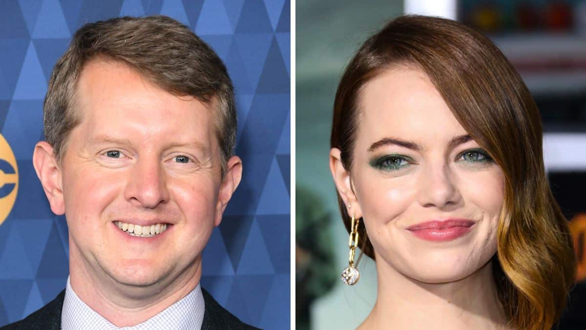 ken jennings emma stone red carpet