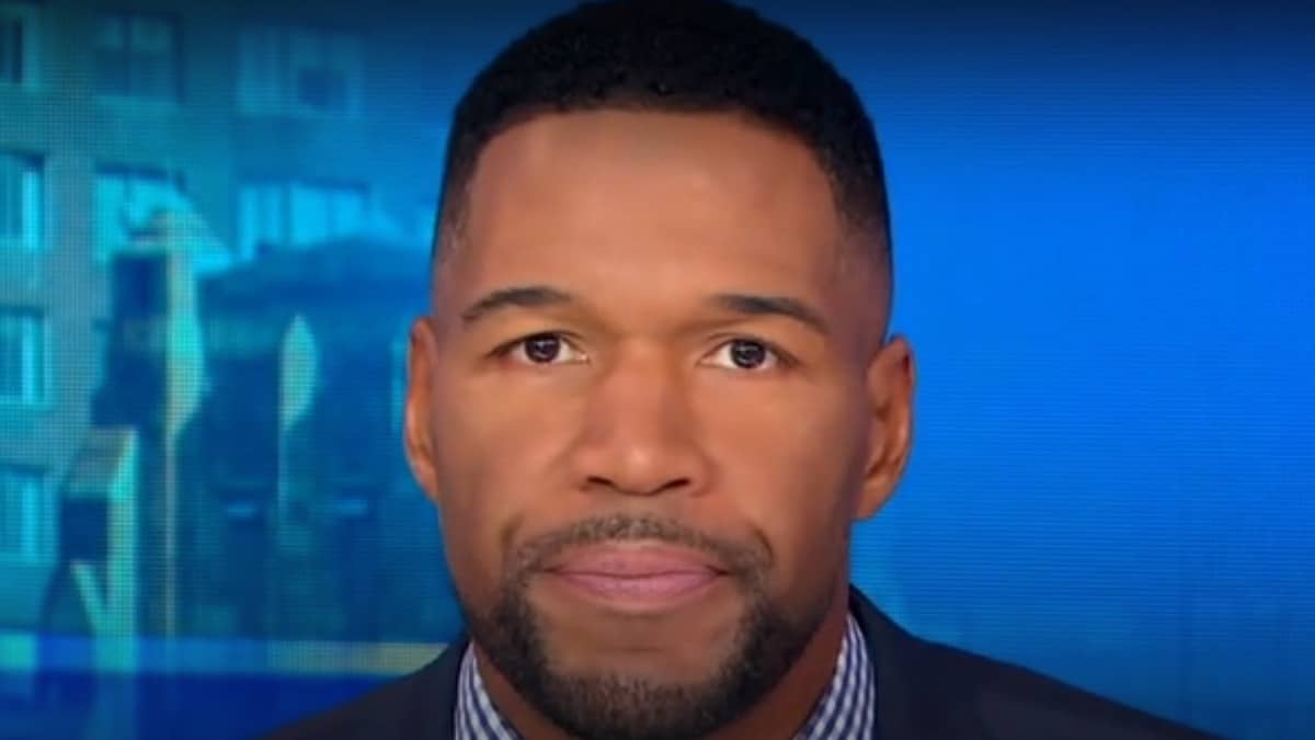good morning america host michael strahan face shot from abc gma