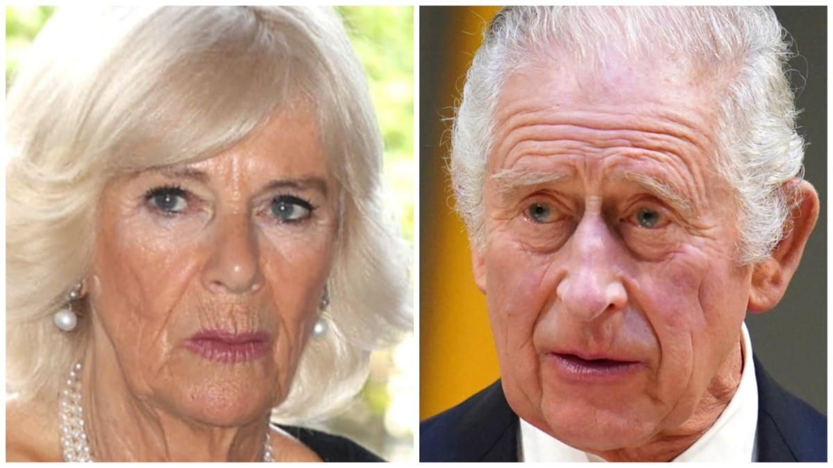 King Charles and Queen Camilla at separate events.