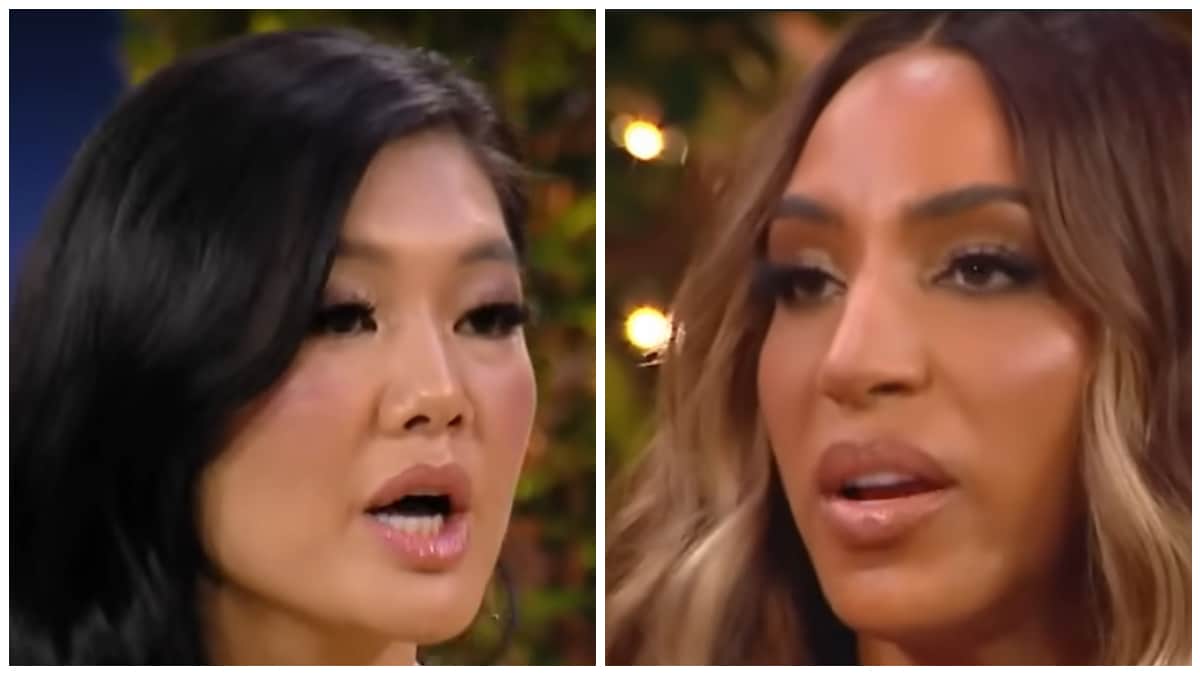 Crystal Kung Minkoff and Annemarie Wiley at the Real Housewives of Beverly Hills reunion.