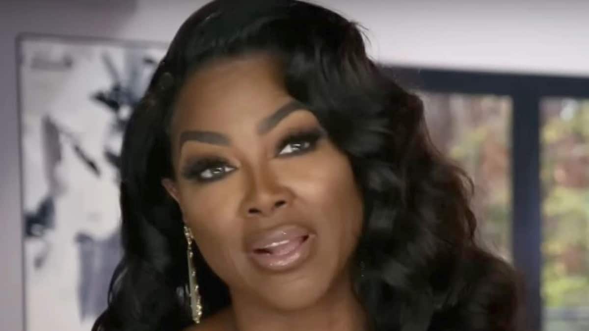 Kenya Moore in a confessional.