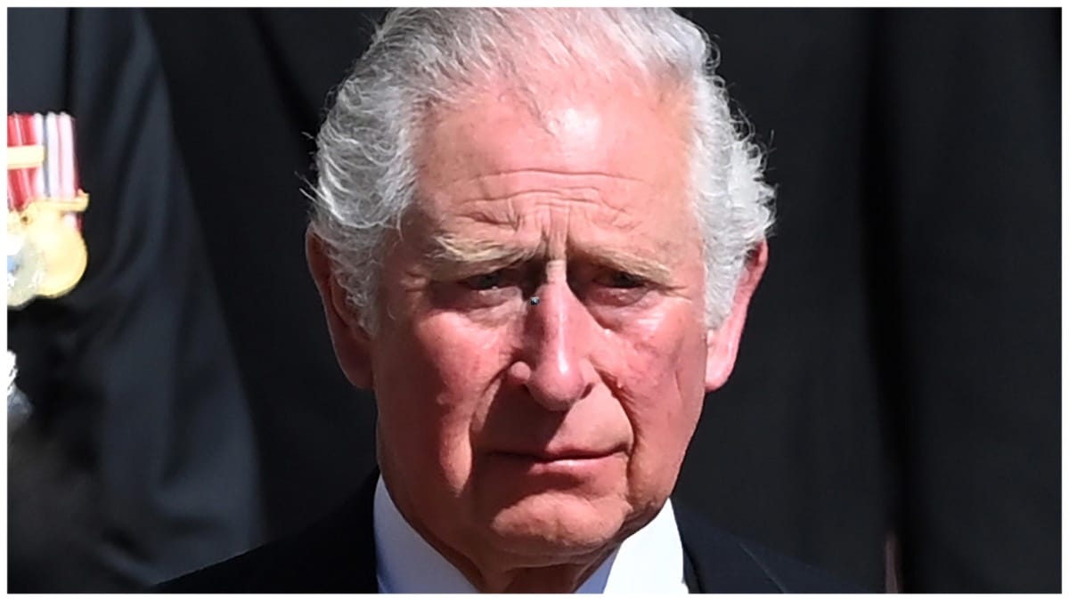 King Charles at the Duke of Edinburgh's funeral.