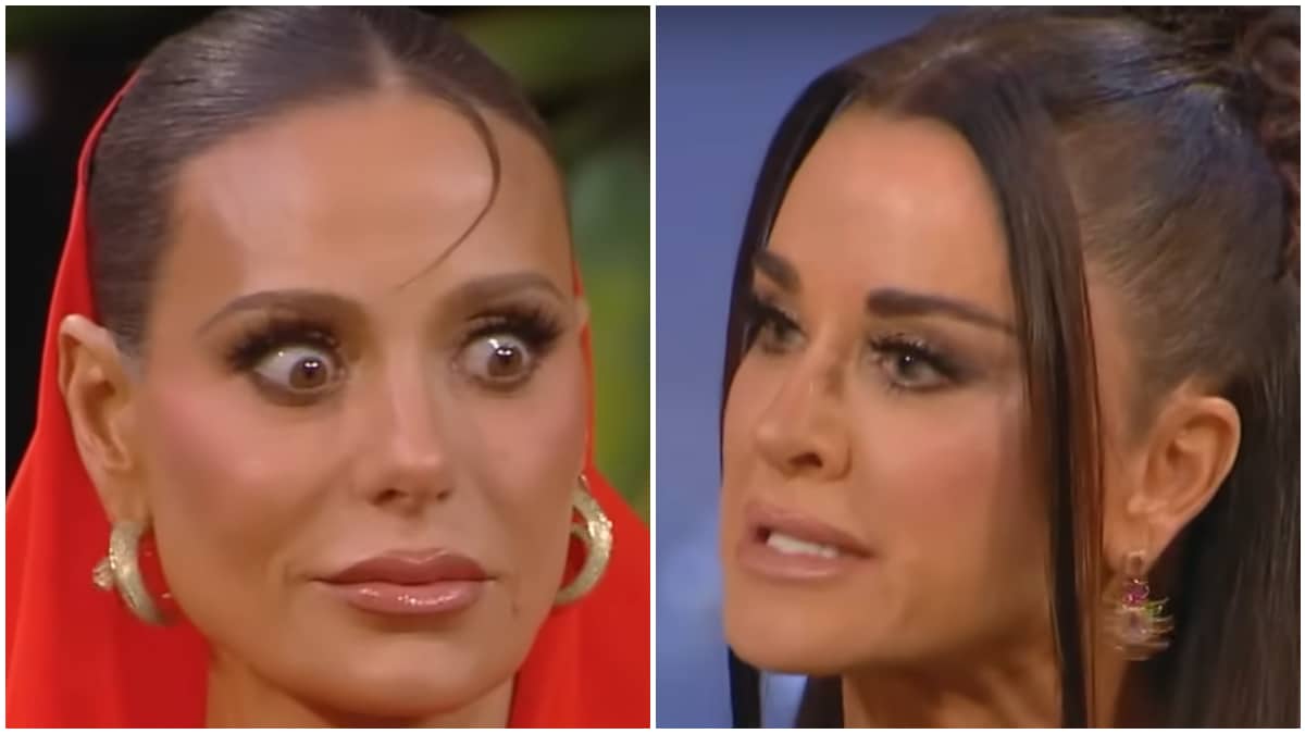Dorit Kemsley and Kyle Richards at The Real Housewives of Beverly Hills reunion.
