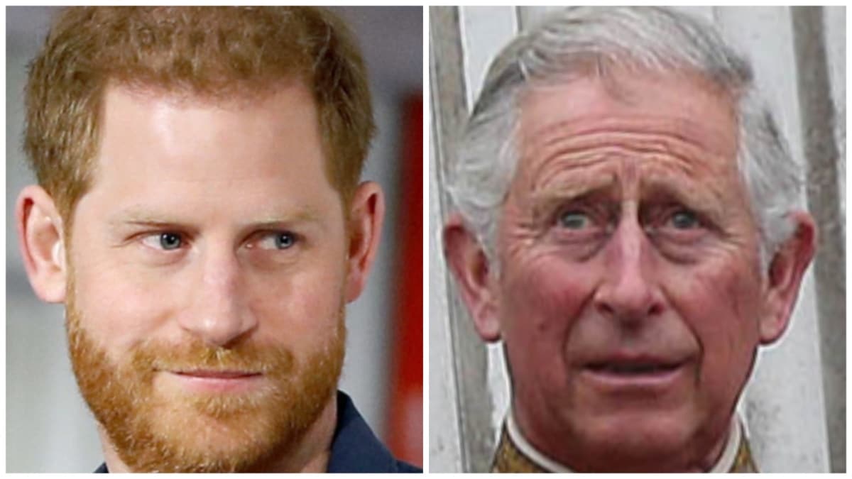 Prince Harry and King Charles up close