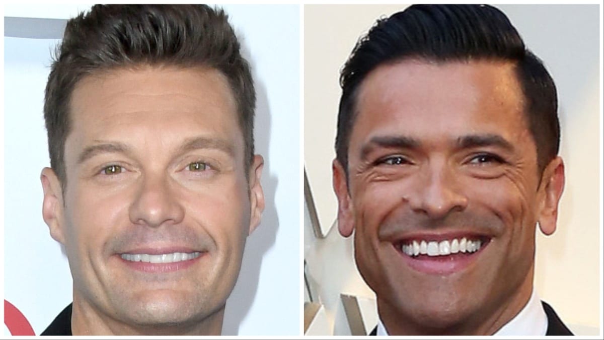 Ryan Seacrest and Mark Consuelos up close