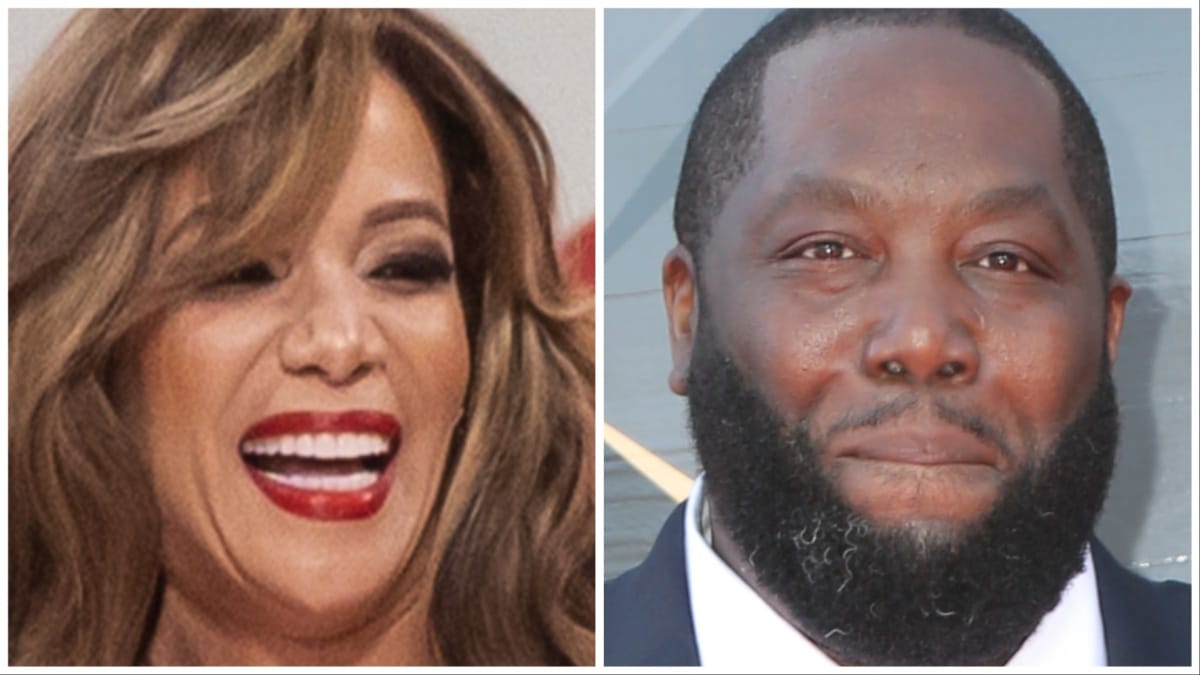 Sunny Hostin and Killer Mile at separate events.