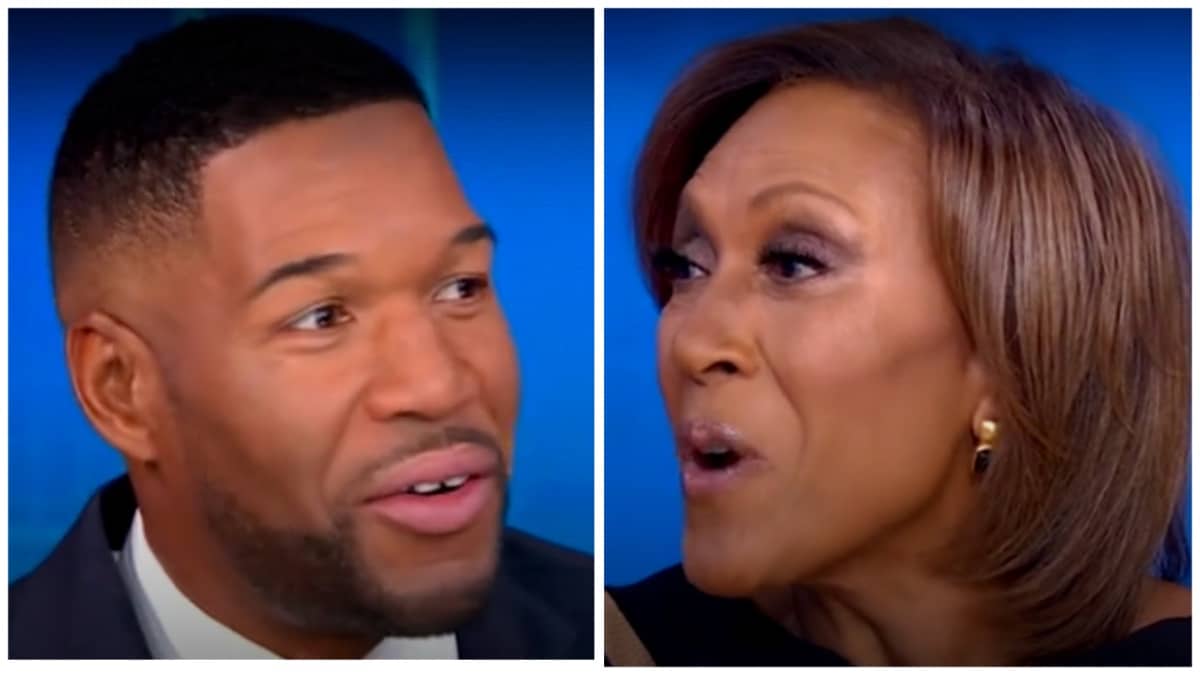 gma michael strahan and robin roberts up close