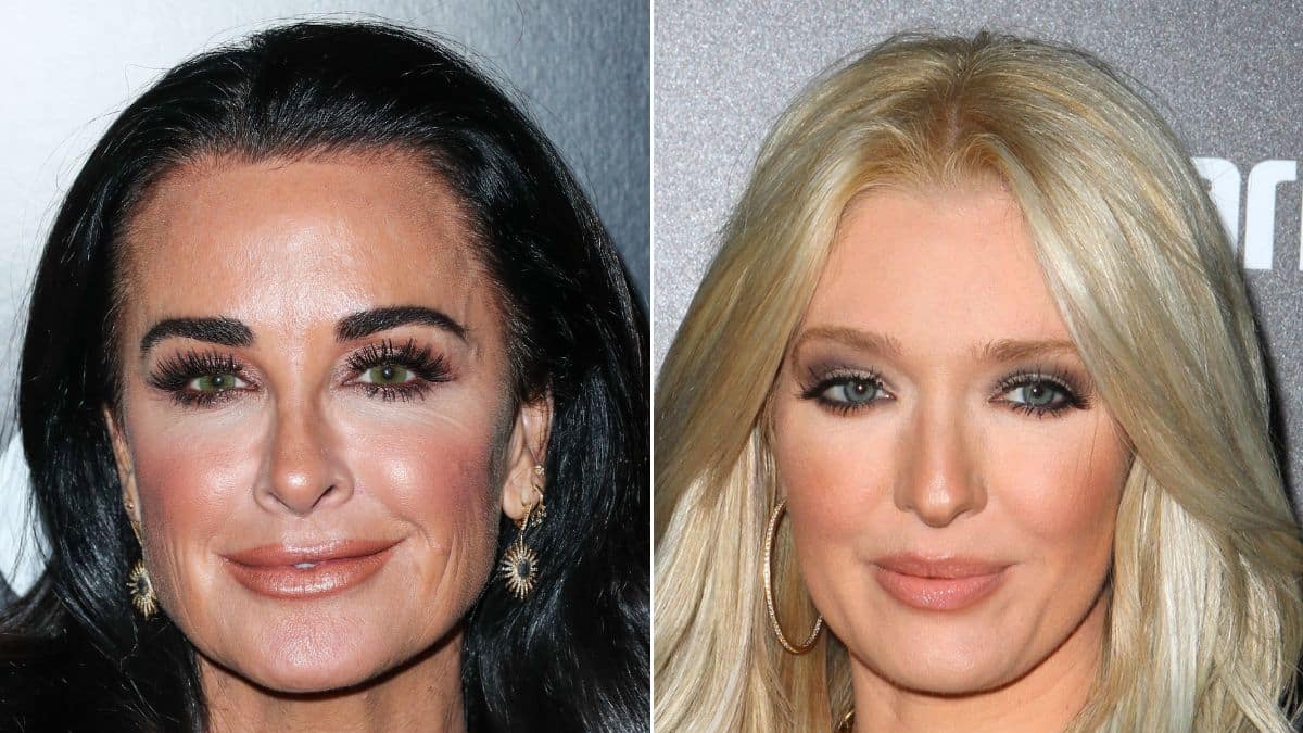 Kyle Richards at The Glam App Los Angeles Launch Party, 2018; Erika Jayne at Caesars Entertainment Kick-Off, 2012