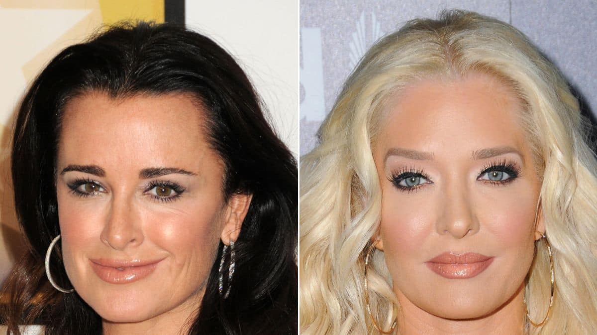 Erika Jayne at the 28th Annual GLAAD Awards, 2017; Kyle Richards at the 1st Annual Critics' Choice Awards, 2011