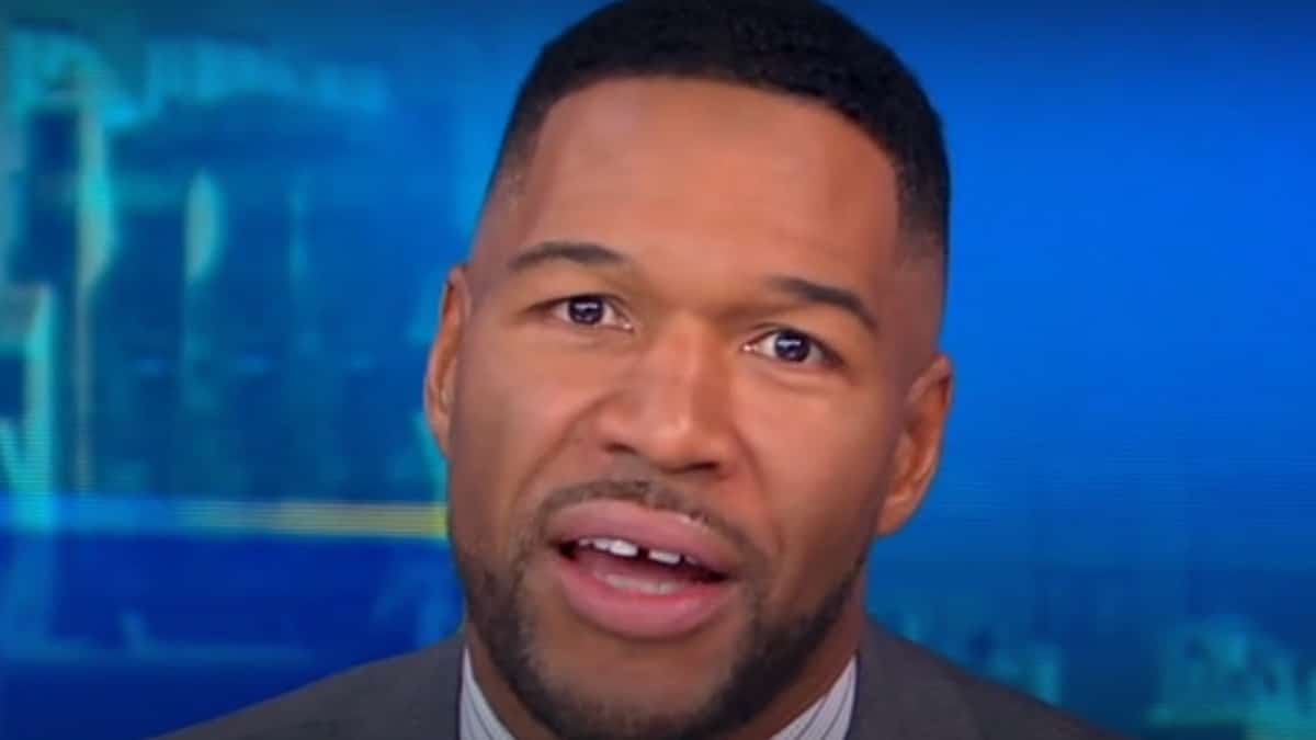 michael strahan face shot from good morning america on february 21 2024 on abc