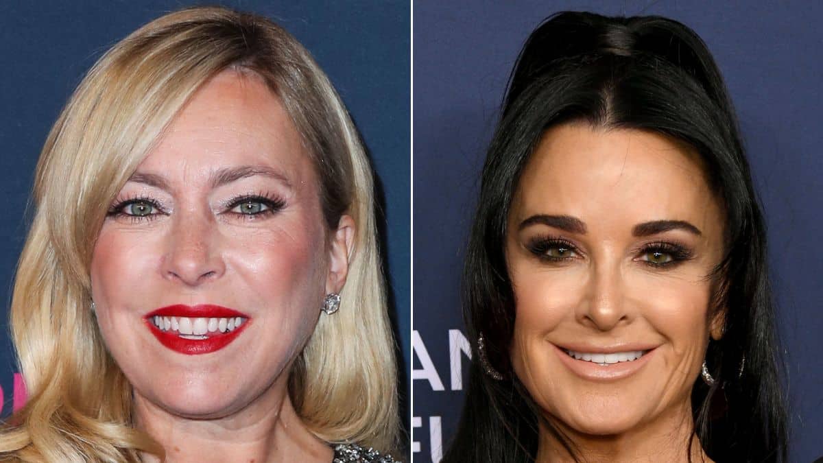 Sutton Stracke and Kyle Richards at The Women's Cancer Research Fund's Benefit Gala, 2020.