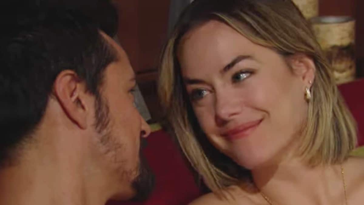 Annika Noelle and Matthew Atkinson as Hope and Thomas on The Bold and the Beautiful