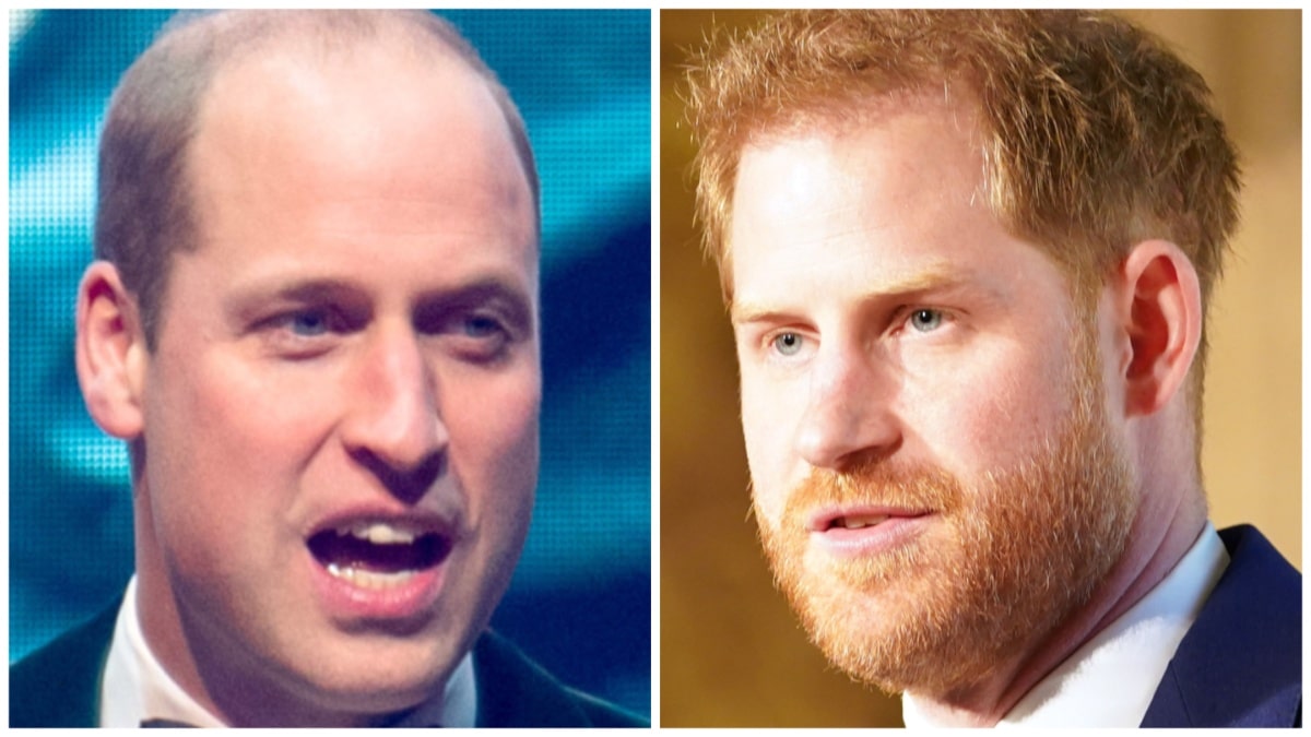 Prince William and Prince Harry at separate events