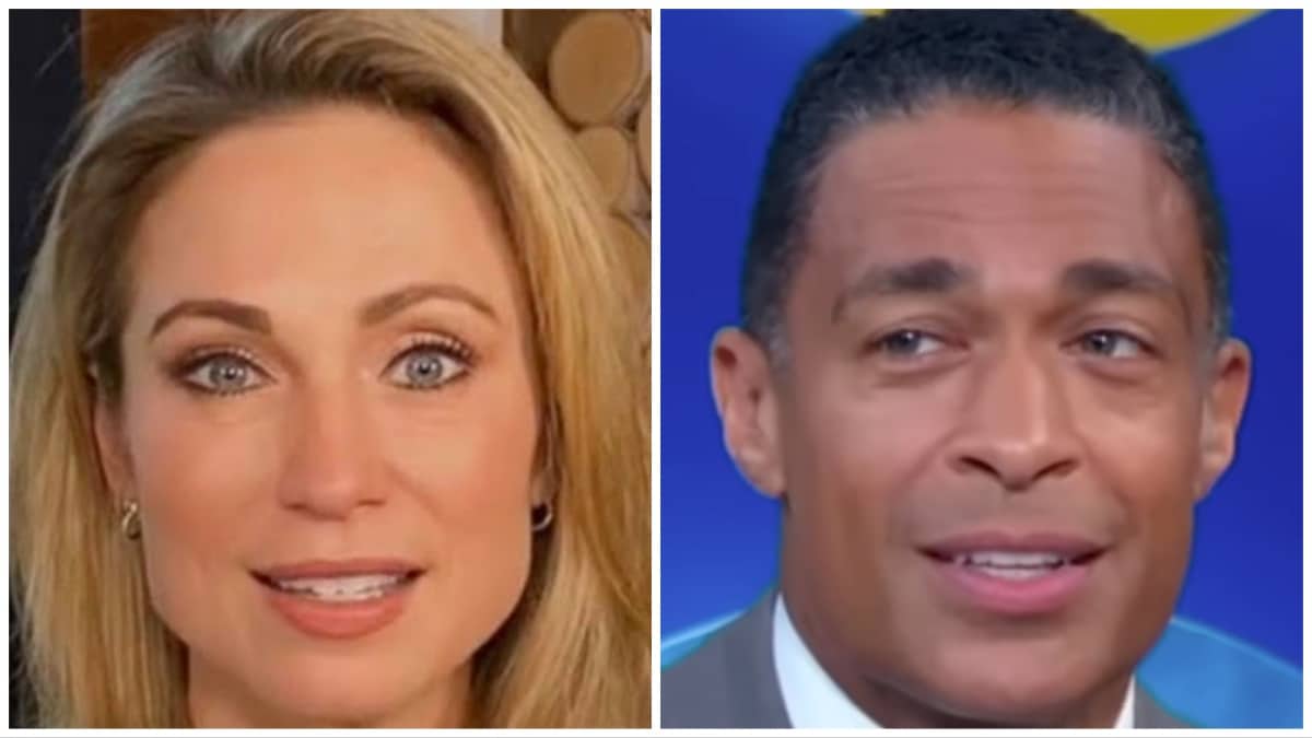 amy robach and tj holmes face shots from abc good morning america programs
