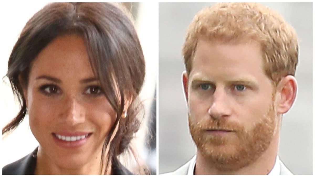 Meghan Markle and Prince Harry at separate events.