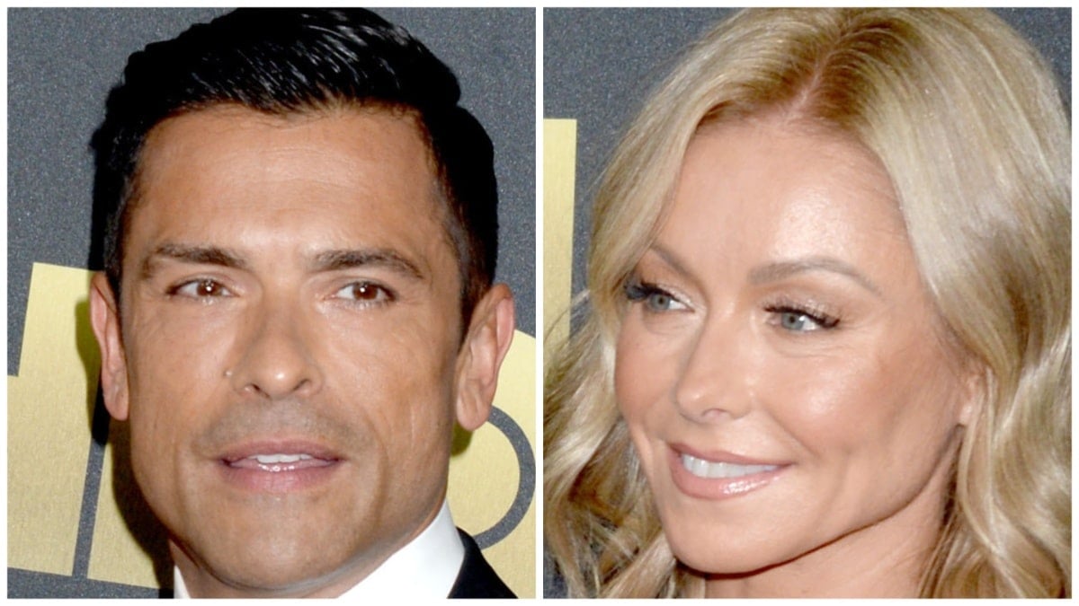 Mark Consuelos and Kelly Ripa in New York City at an event.