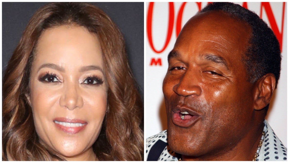 Sunny Hostin and O.J. Simpson at different events