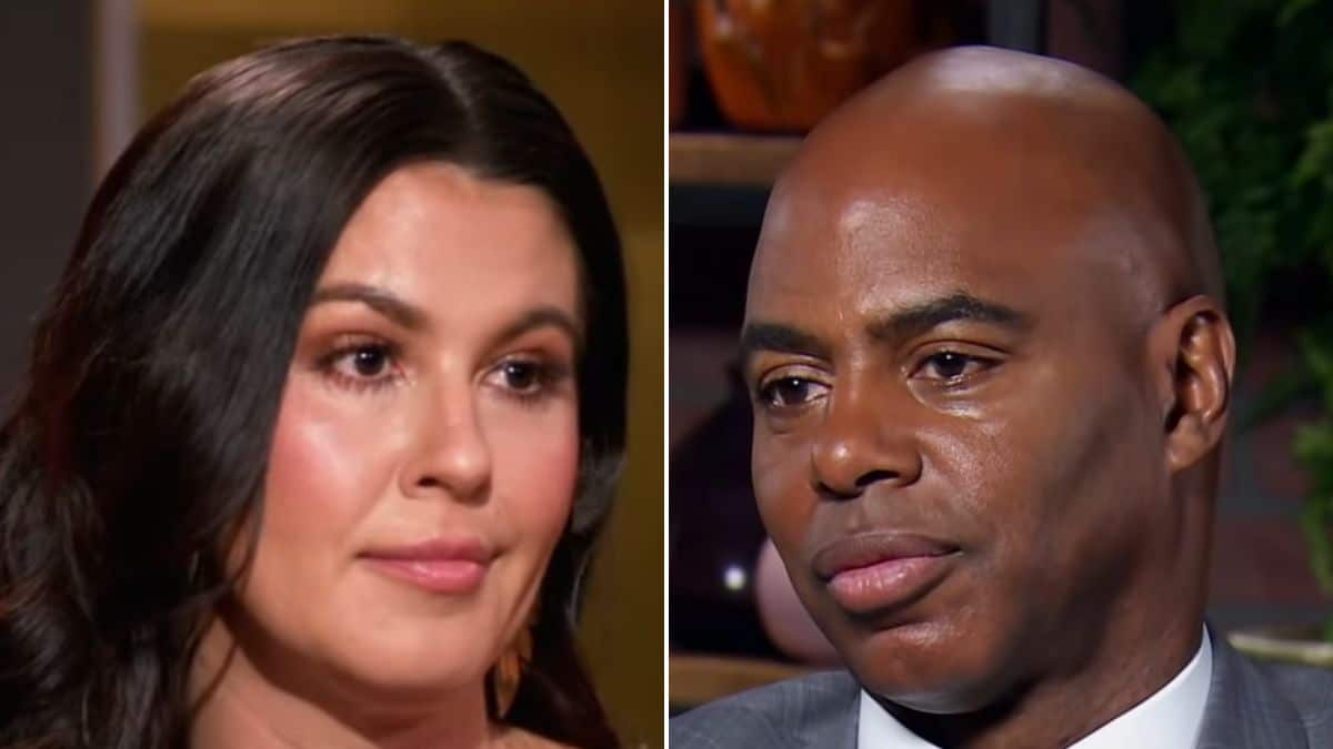 MAFS star Chloe Brown and reunion host Kevin Frazier screenshot