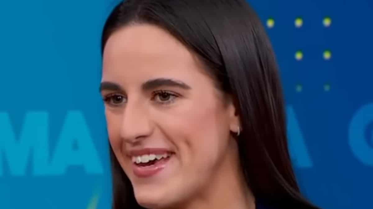 caitlin clark face shot from good morning america april 2024