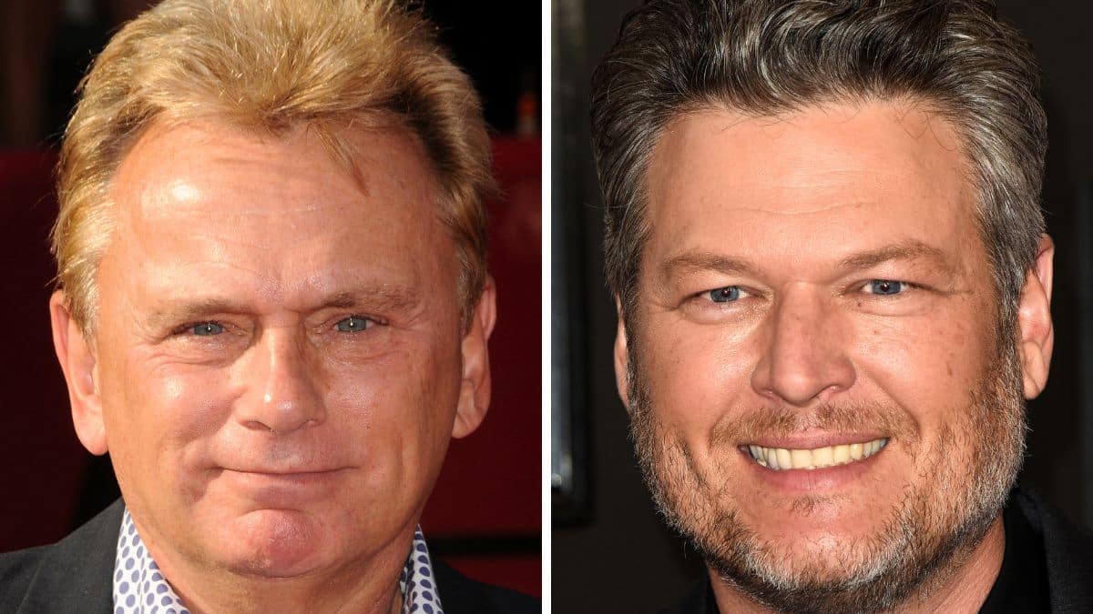 pat sajak blake shelton red carpet