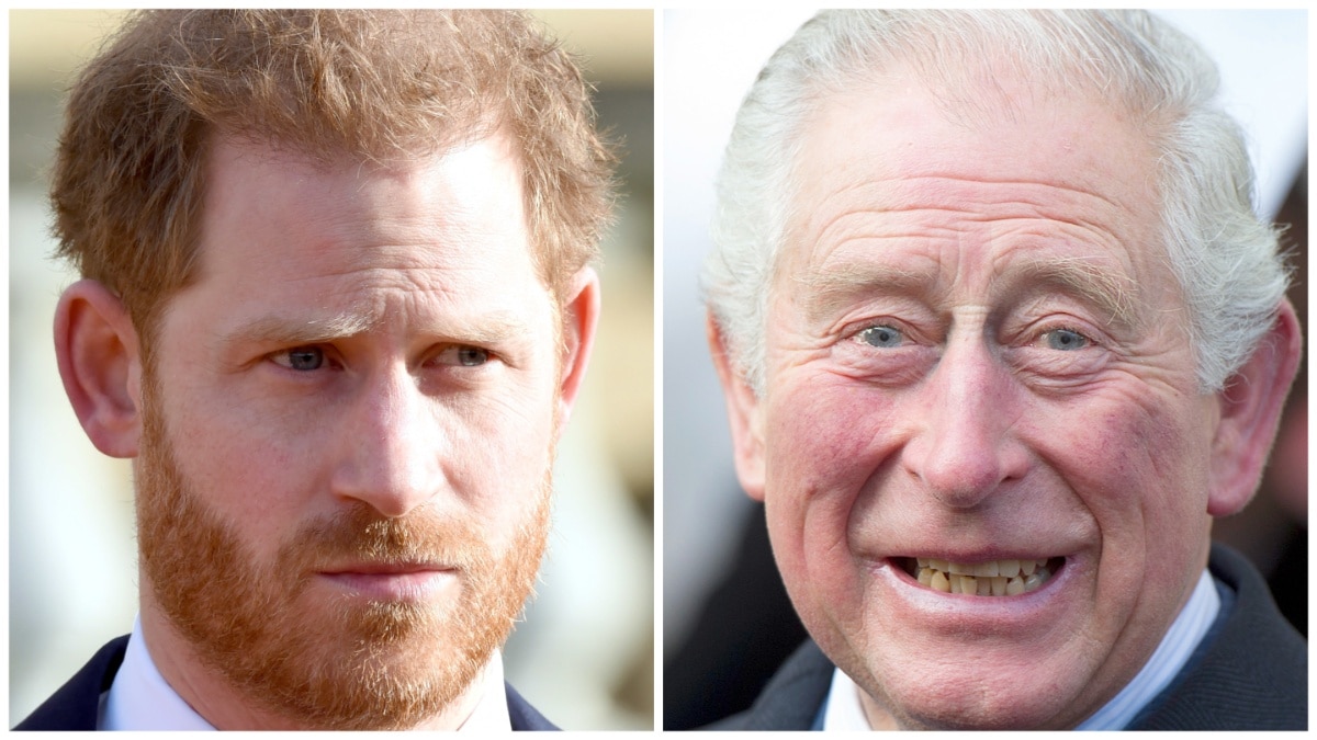 Prince Harry and King Charles at separate events