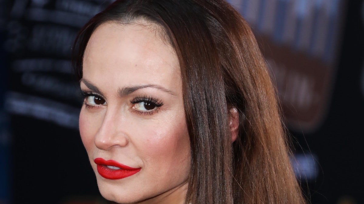 karina smirnoff face shot from Premiere Of Sony Pictures Spider Man Far From Home